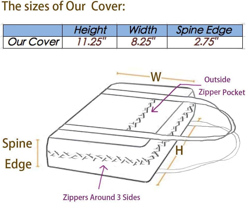 Quilted Bible Cover Extra Large Sizes 11.25 X 8.25 X 2.75 Inches Bible Tote Good Book Case Teal Color (XL, Butterfly Green)