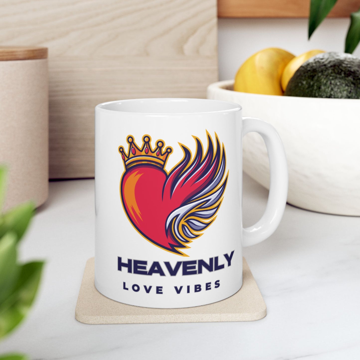 Heavenly Love Vibes Ceramic Mug — Coffee Cup (11oz/15oz)
