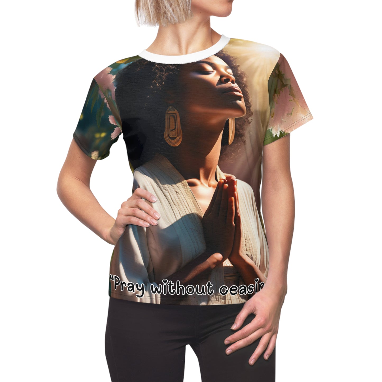 Inspiration Floral Tee - 'Pray Without Ceasing'