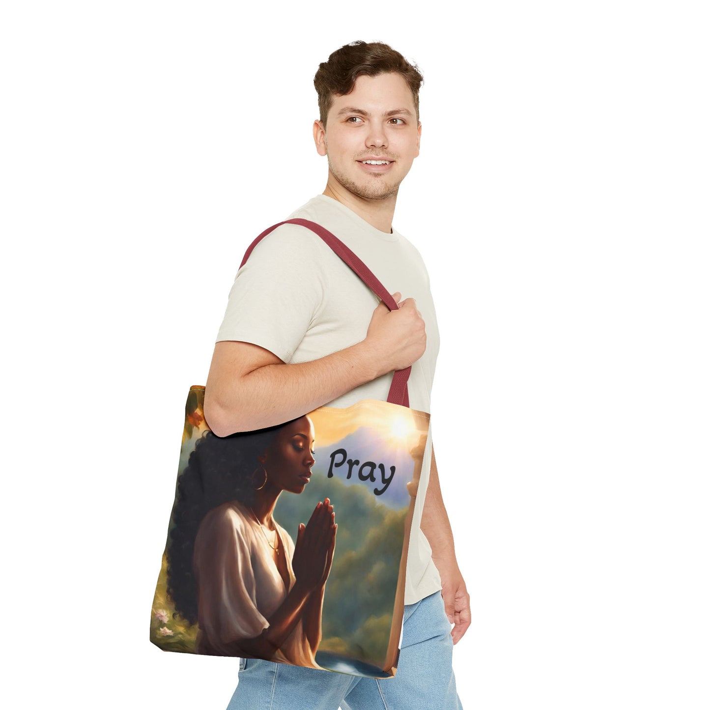 Pray Tote Bag — Heavenly Love Vibes