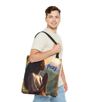 Pray Tote Bag — Heavenly Love Vibes
