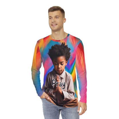 Heavenly Love Vibes Long Sleeve Shirt - Colorful Prayer Design