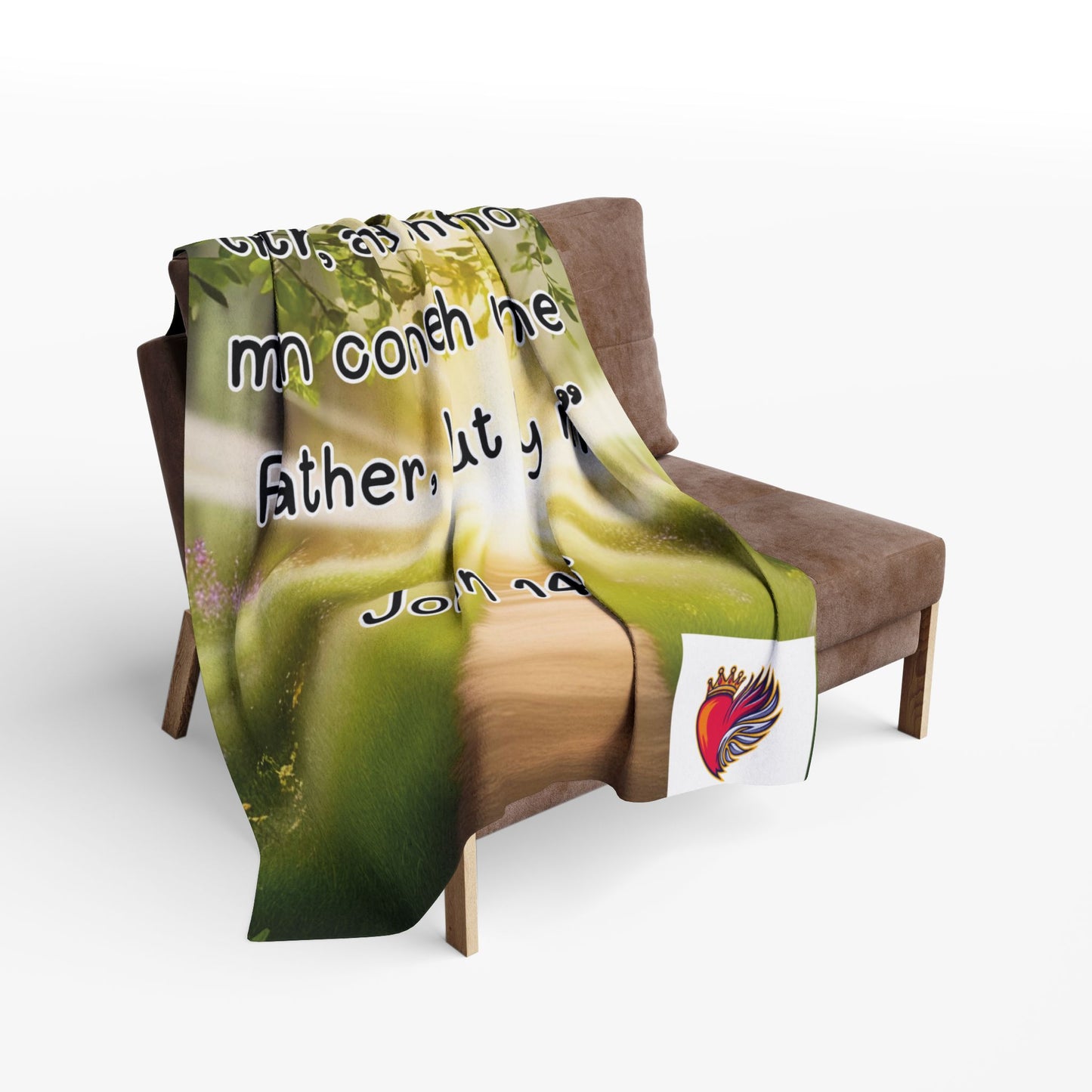 John 14:6 Scripture Fleece Blanket — "I am the way, the truth, and the life"