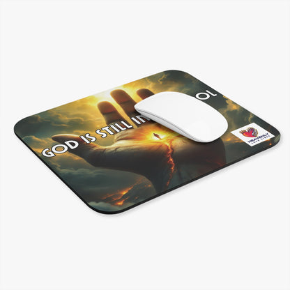 Inspirational 'God Is Still In Control' Mouse Pad