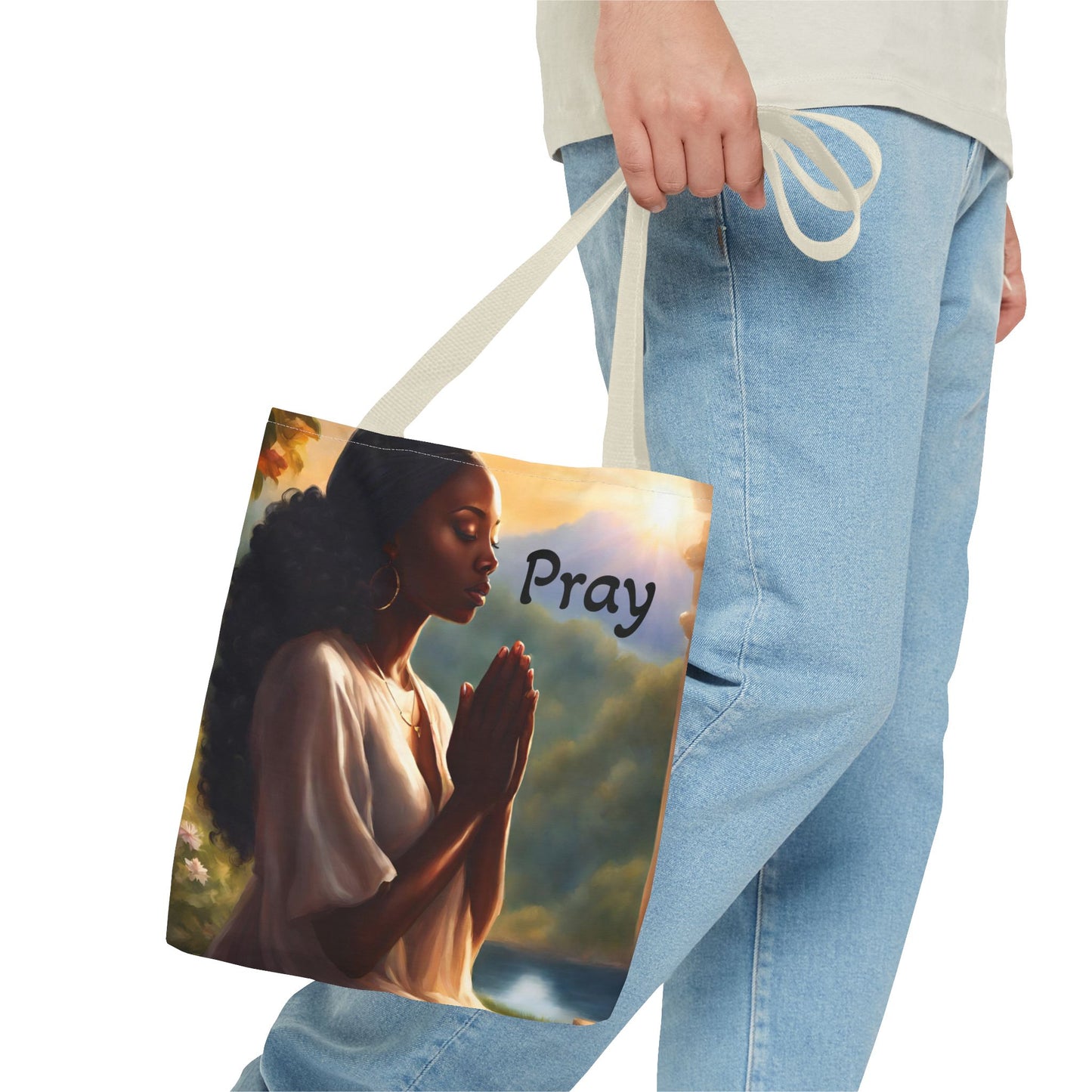 Pray Tote Bag — Heavenly Love Vibes