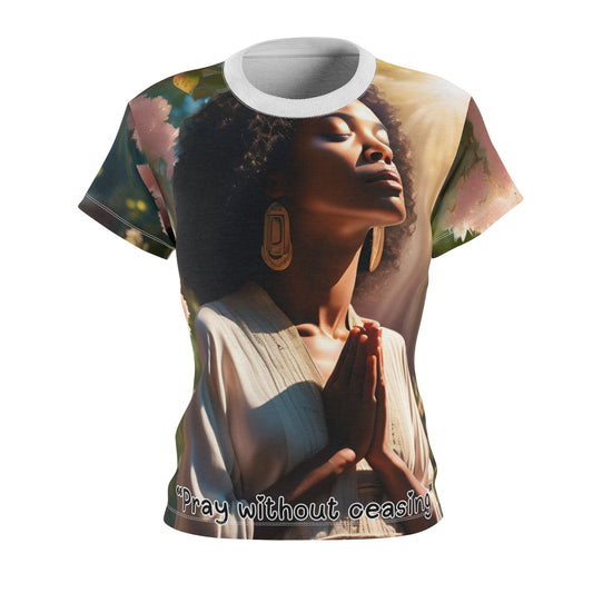 Inspiration Floral Tee - 'Pray Without Ceasing'