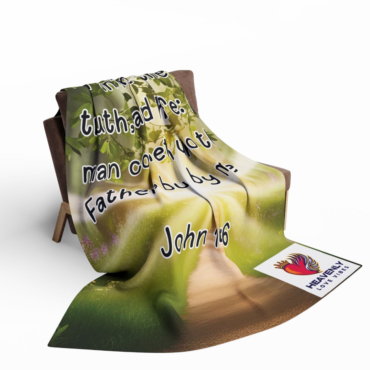 John 14:6 Scripture Fleece Blanket — "I am the way, the truth, and the life"