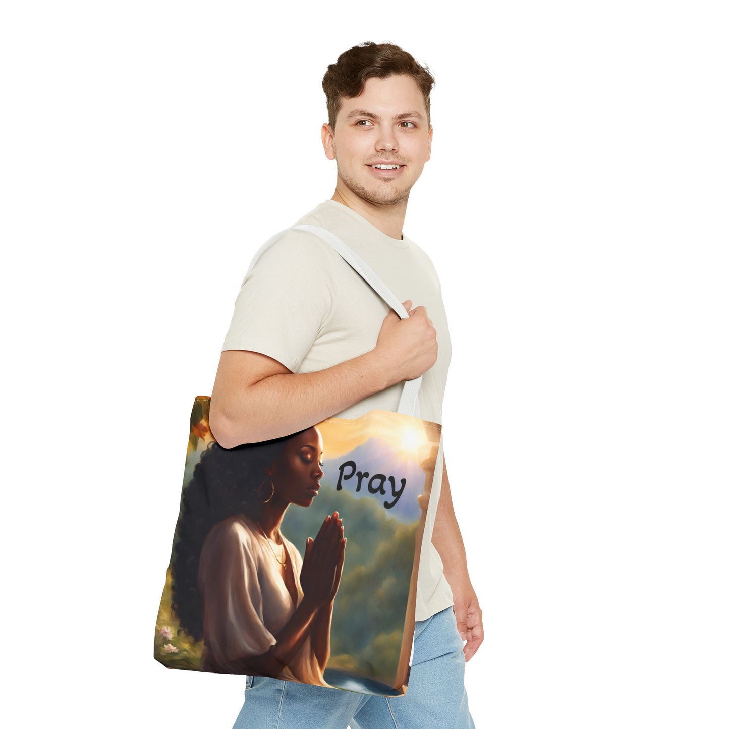 Pray Tote Bag — Heavenly Love Vibes