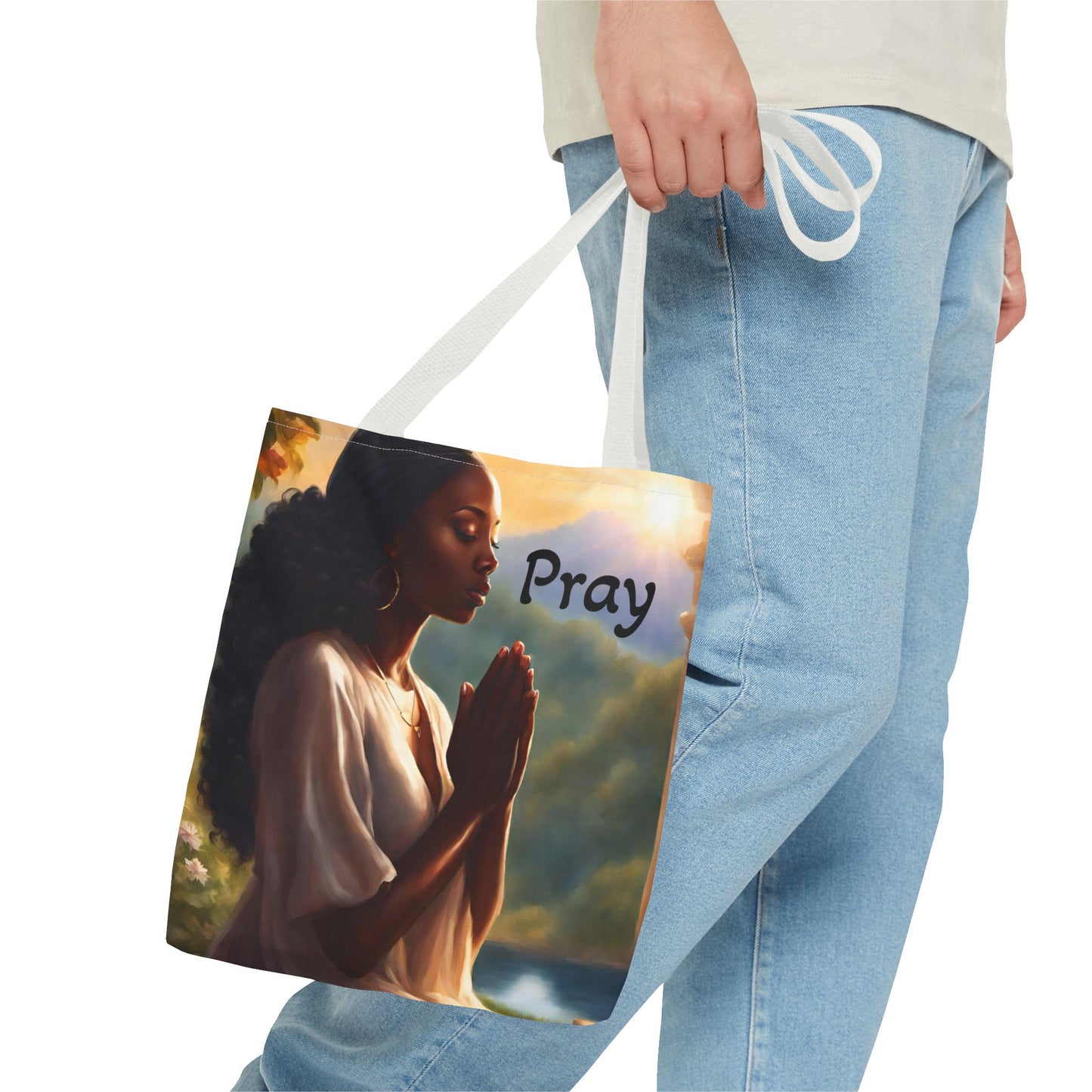 Pray Tote Bag — Heavenly Love Vibes