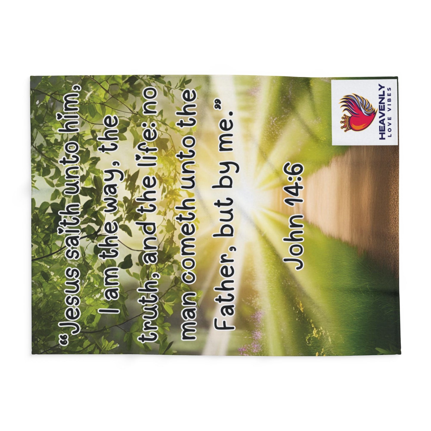 John 14:6 Scripture Fleece Blanket — "I am the way, the truth, and the life"
