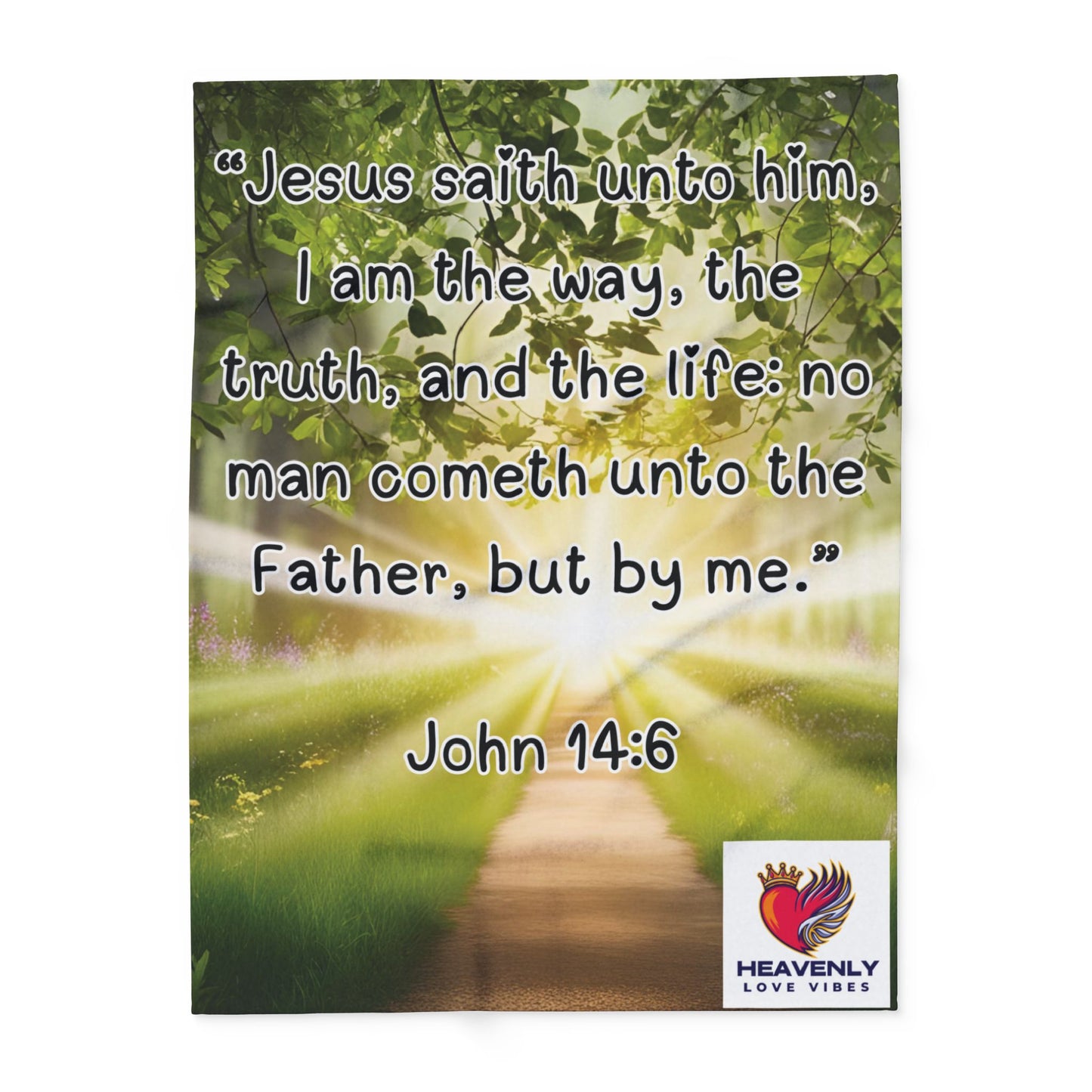 John 14:6 Scripture Fleece Blanket — "I am the way, the truth, and the life"