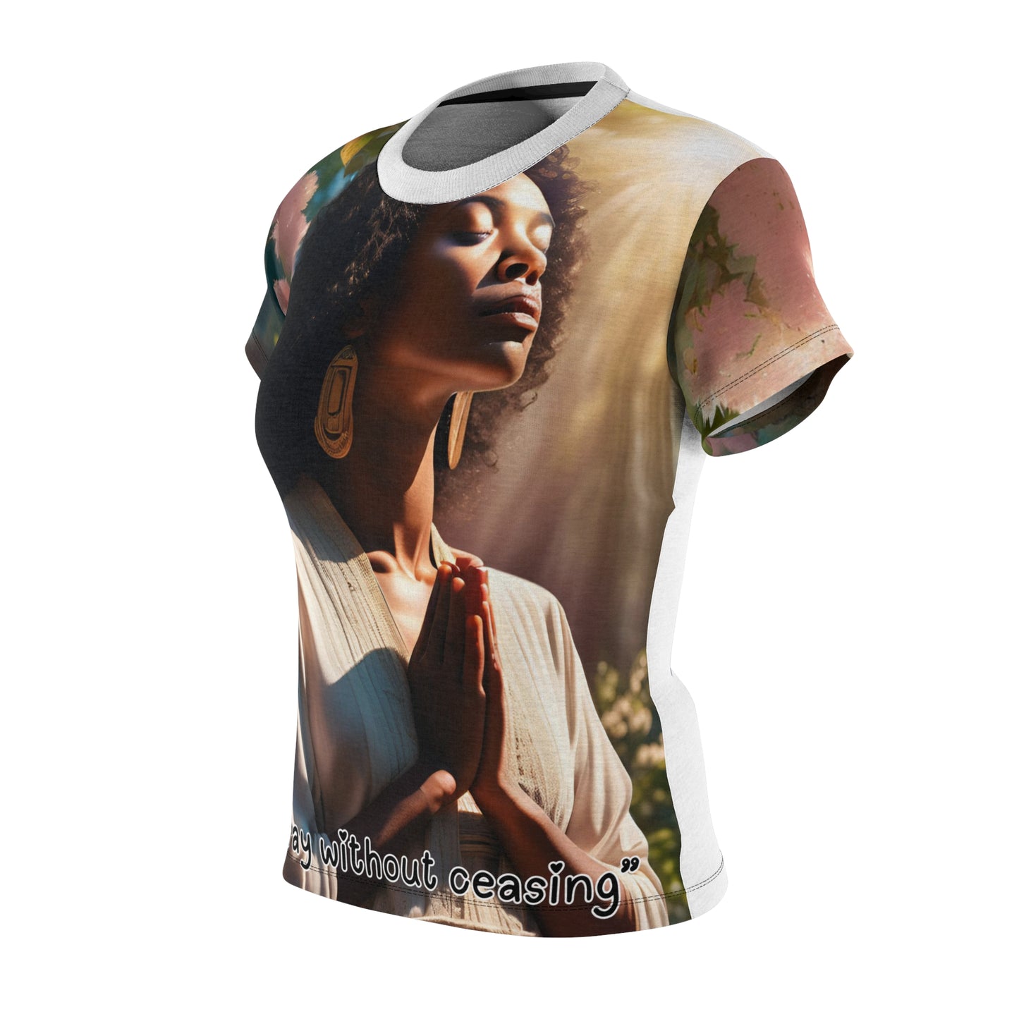 Inspiration Floral Tee - 'Pray Without Ceasing'